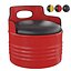 Homary-Oil Barrel Accent Chair Industrial Leather Upholstered Red Chair