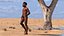 Homo Erectus armato di pelliccia
