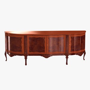 ITALIAN XV CHIPPENDALE SIDEBOARD SERVER BURL CIRCA 1920