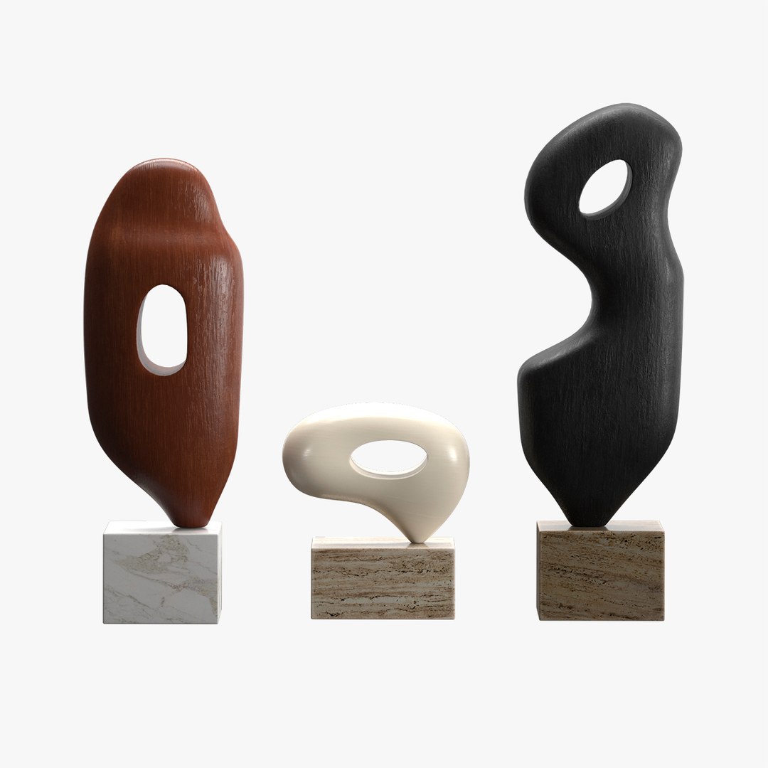 Wood Sculptural Objects 3D Model TurboSquid 1983007