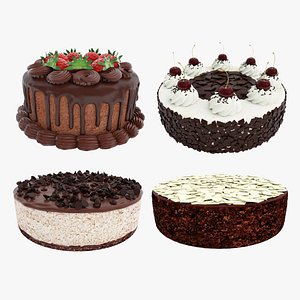 Chocolate cake collection 3D model