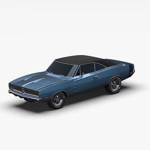 muscle car american 3D model