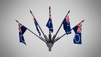 Wall Mount Flags 5 Of Cook Islands