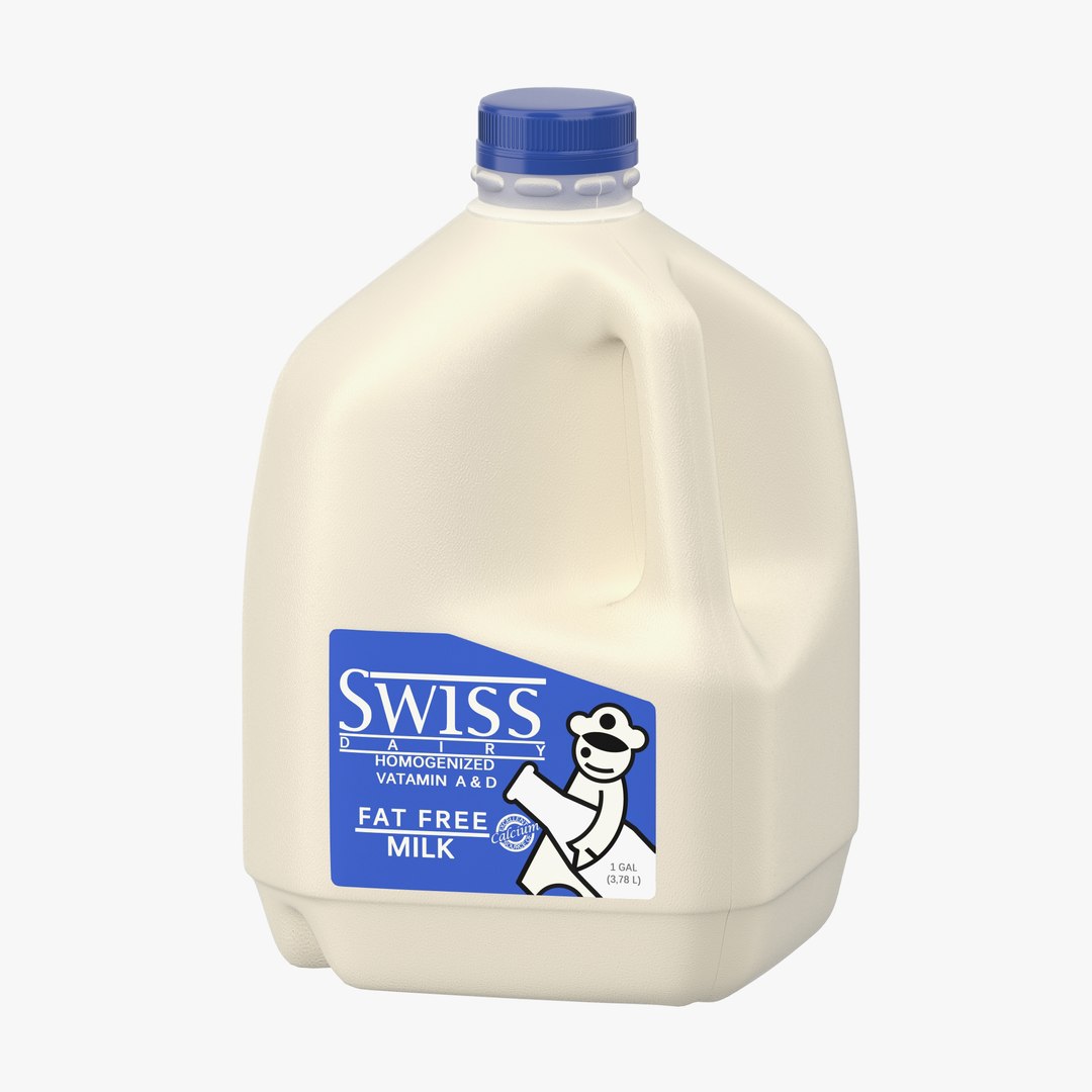 Milk Gallon Plastic Jug 3D model preview