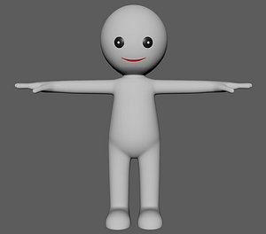 3D model Stickman Character  Fully Rigged 3D Model