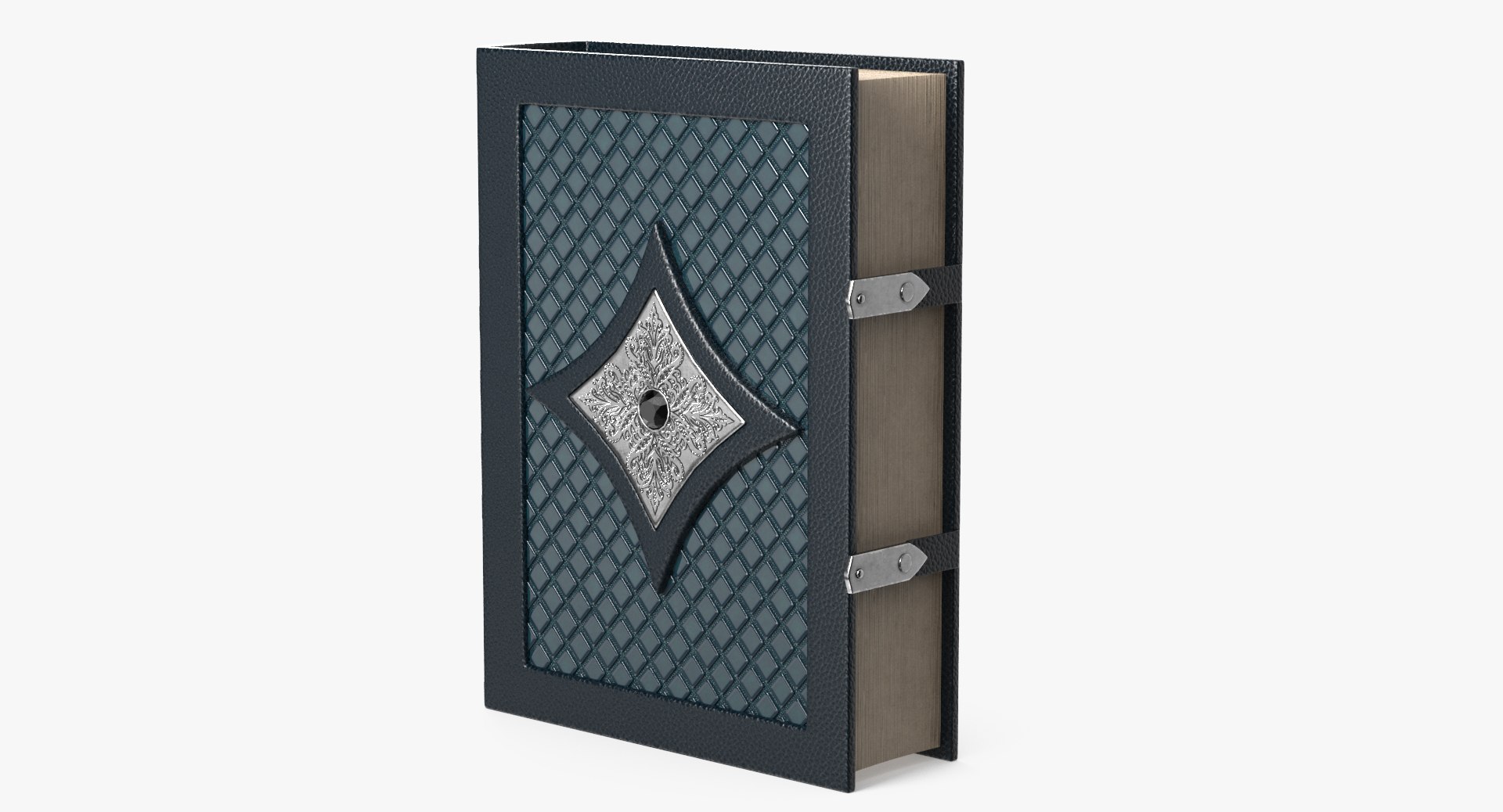 Book Blue Leather 3D Model - TurboSquid 1342124