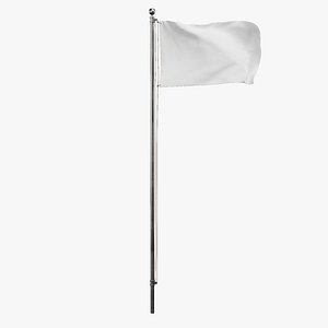 3D White Flag 3