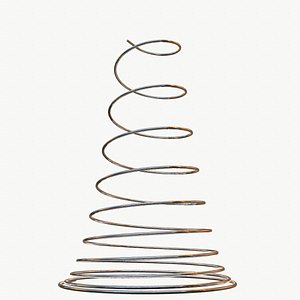 3D metal spiral spring model