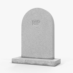 granite gravestone headstone grave 3D model