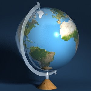 3d table globe model