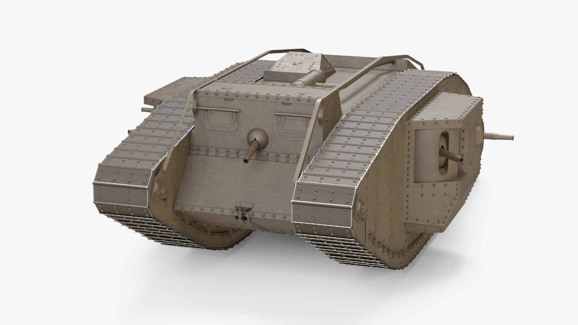 Tank MK 4 Male Rigged 3D model preview