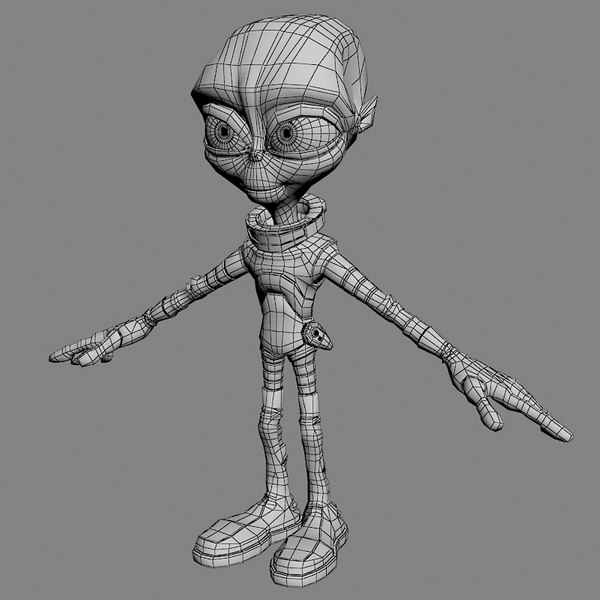 alien cartoon 3d model