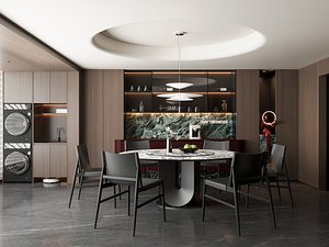 modern dining room 3D