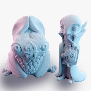 Funny vampire figurines 3D model