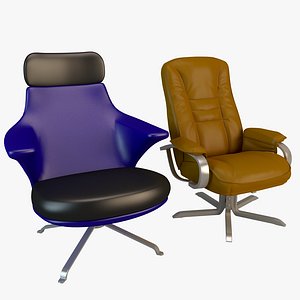 3D office chairs model