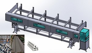 3D CAD Model Heavy Round Bar Feeder - Automated Feeding System for Various Machines 3D