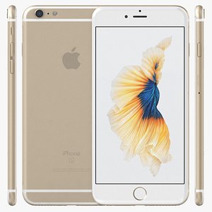 3d 3ds apple iphone 6s gold