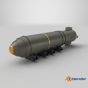 MK-17 Bomb in Shipping Trolley 3D model
