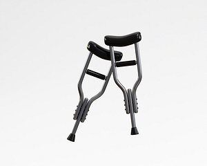 3D Medical Crutches model