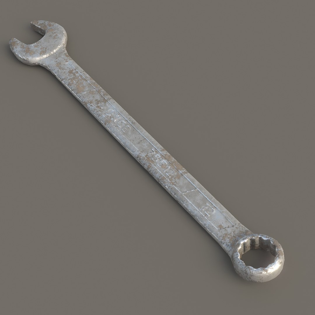 3D spanner rusted pbr nonpbr model - TurboSquid 1435143
