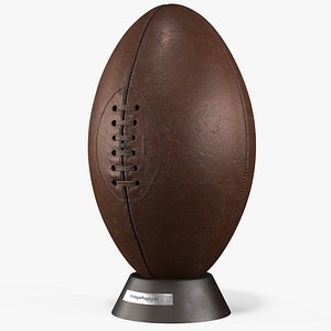 3D model Leather Rugby Ball 8K PBR Textures