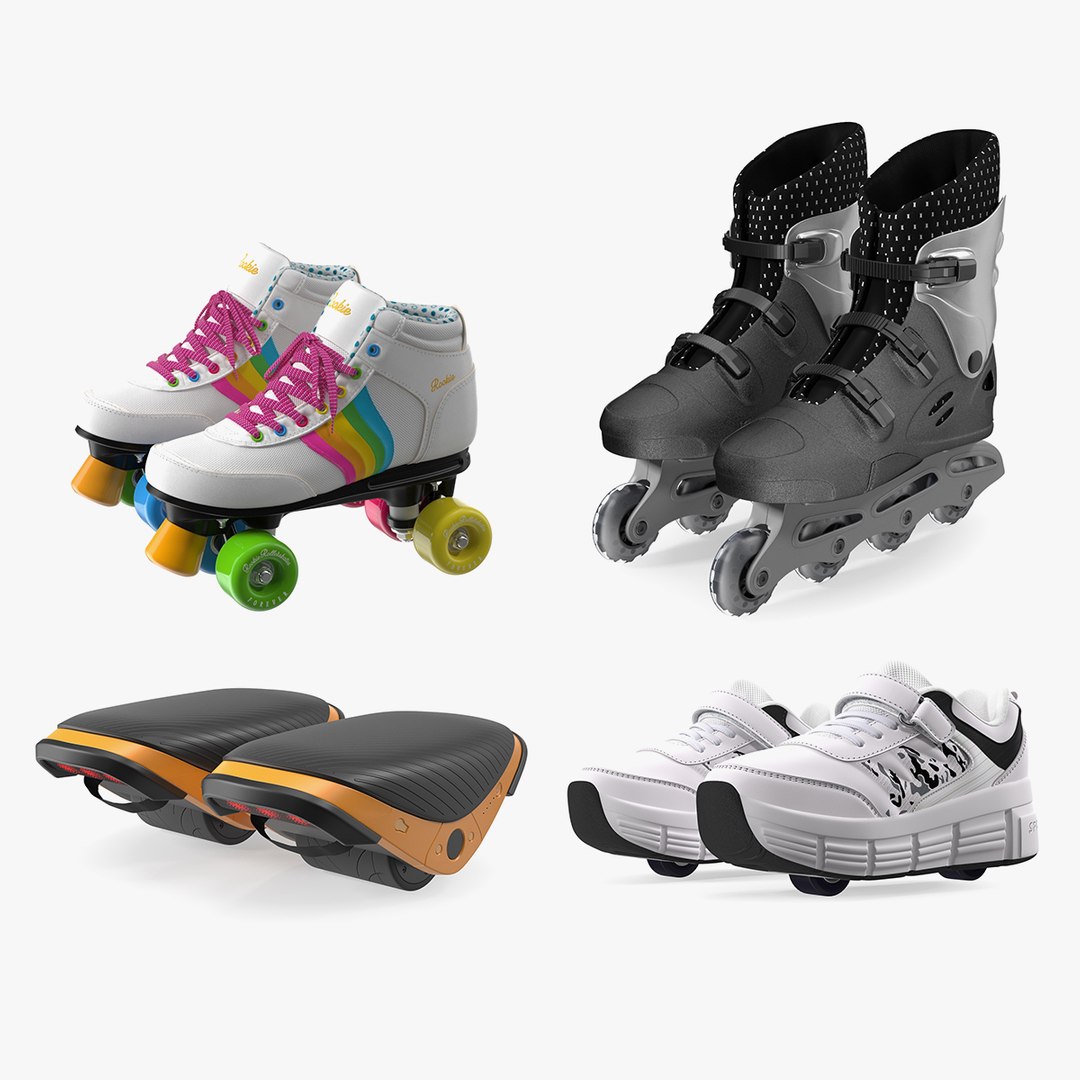 Drift Roller Skates Collection 2 3D model preview