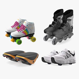 3D Drift Roller Skates Collection 2 model