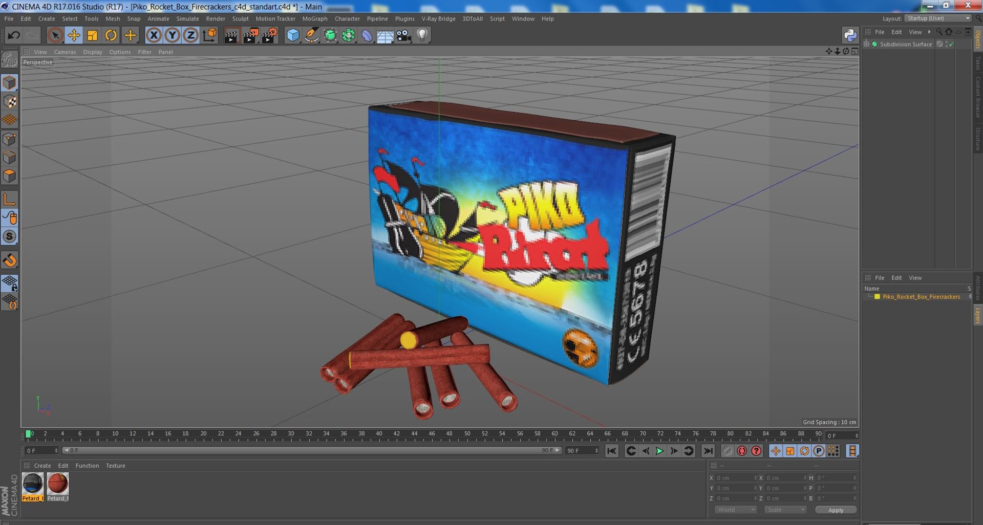 Piko Rocket Box Firecrackers 3D Model - TurboSquid 2202690