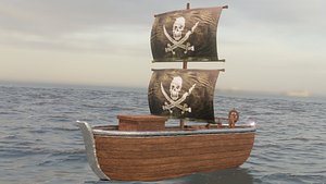 3D gamereadylowpolyship model