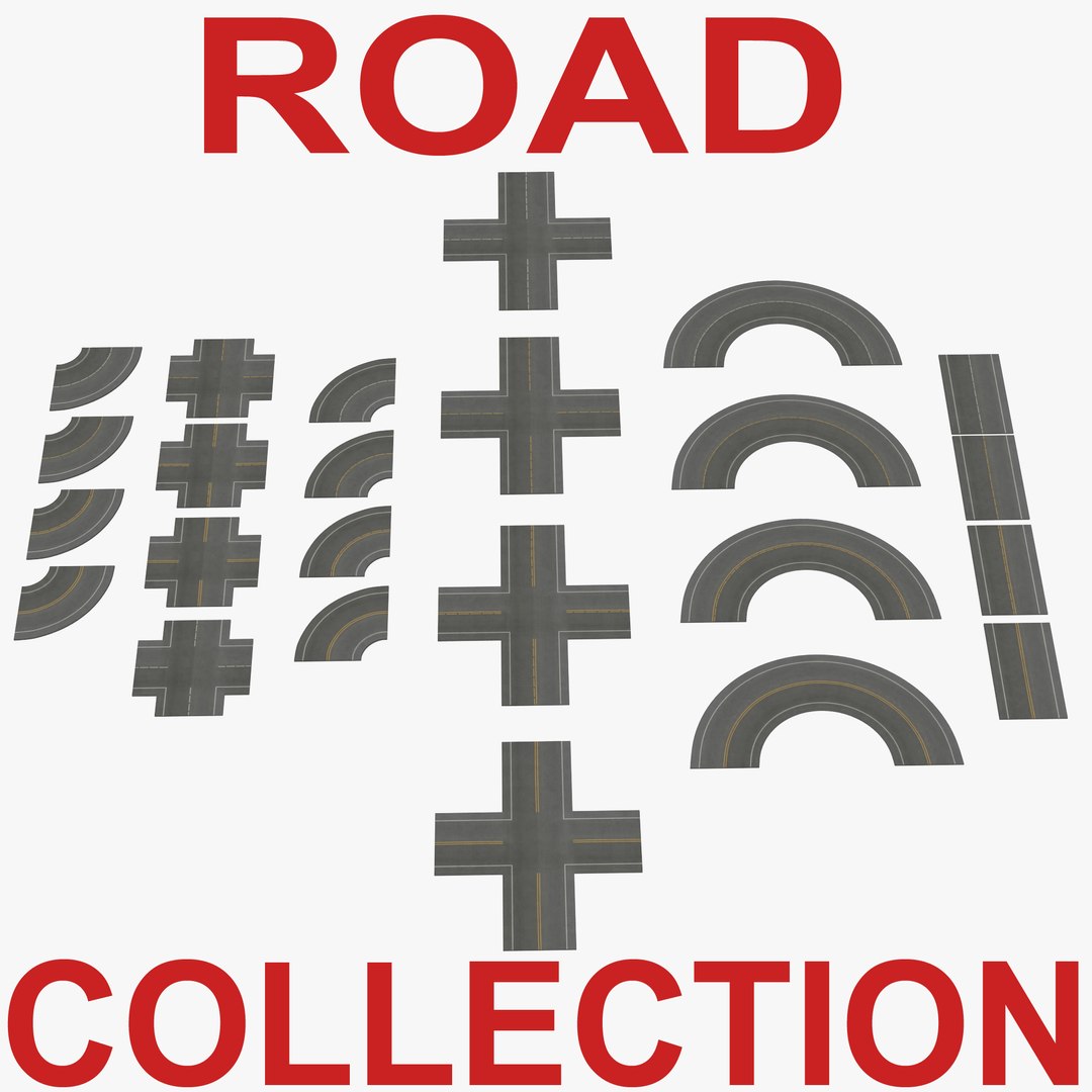 Road Big Set 3D model preview
