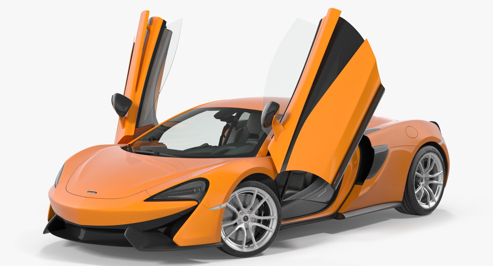 Sport Car McLaren 570S Rigged 3D model preview