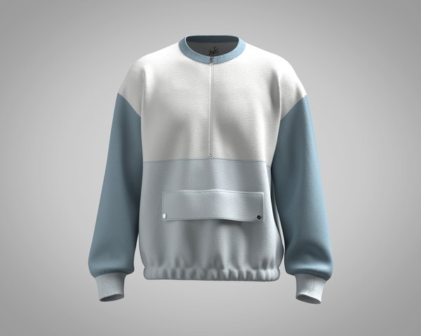 3D Mens Zip Sweatshirt Model TurboSquid 2047509   Style8 0 