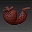 3d strawberry slice model
