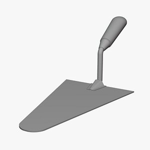 3D Rounded Trowel - Geometry Only No Textures No Materials
