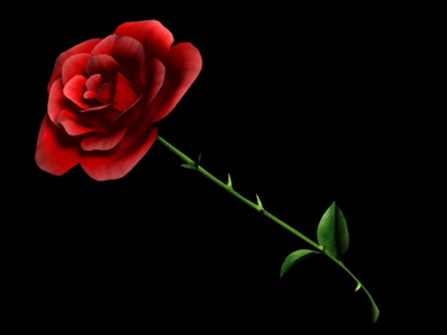 Free Red Rose 3d Model