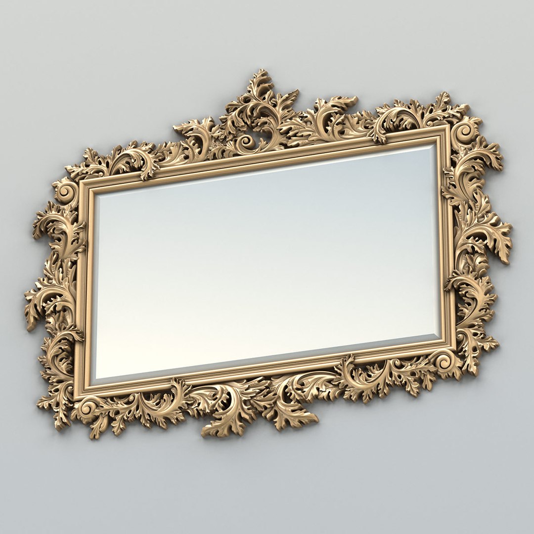 3D Rectangle Mirror Frame 019 - TurboSquid 1816513