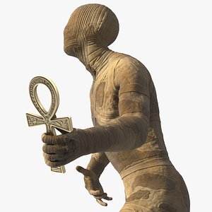Mummy with Ankh Rigged