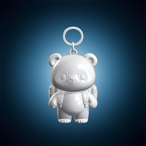 3D Chibi Panda Backpack Keychain 3D Print Model model
