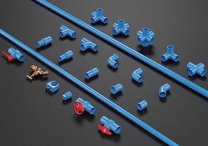 Set of PVC pipe accessories kitbash