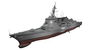JMSDF Maya class guild missile destroyer 3D
