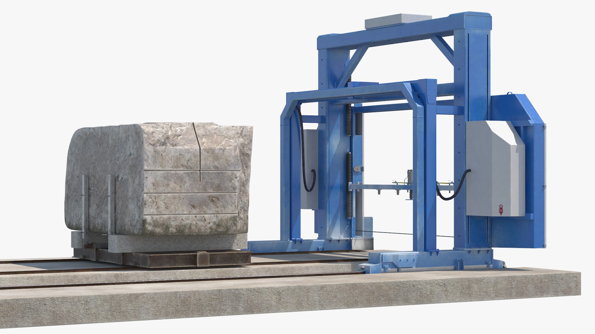 Stone Cutting Machine Rigged 3D Model - TurboSquid 2335571