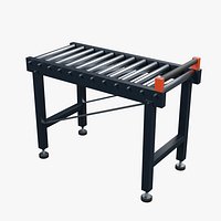 Gravity Roller Conveyor with End Stop 1250x480mm Configuration 02