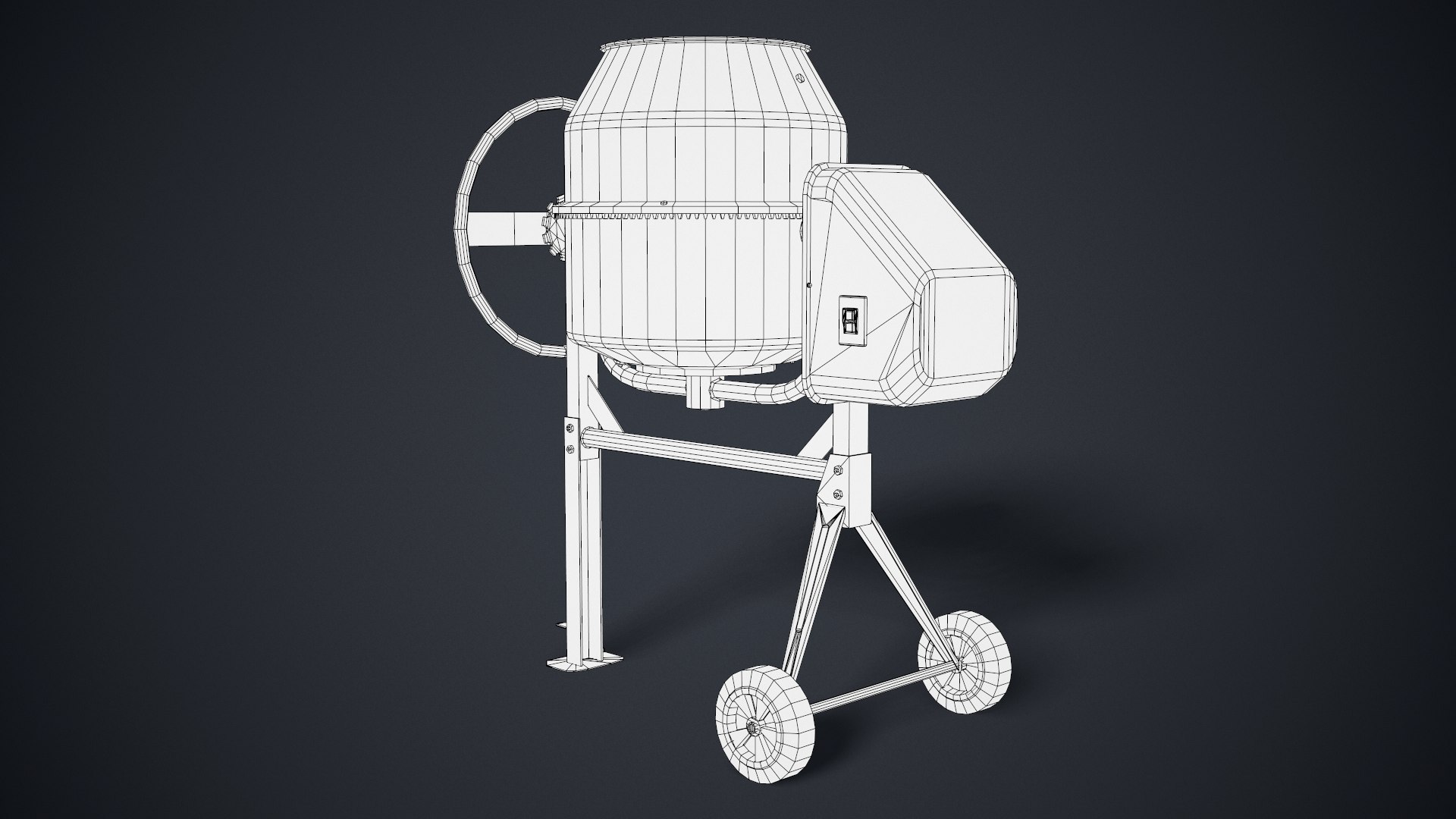 3D portable concrete mixer gameready https://p.turbosquid.com/ts-thumb/P0/HW2qUP/6LEdOWg0/wire2/png/1601203075/1920x1080/fit_q87/6cd3adfd1852926e41f128275844c0b2e9bfef71/wire2.jpg