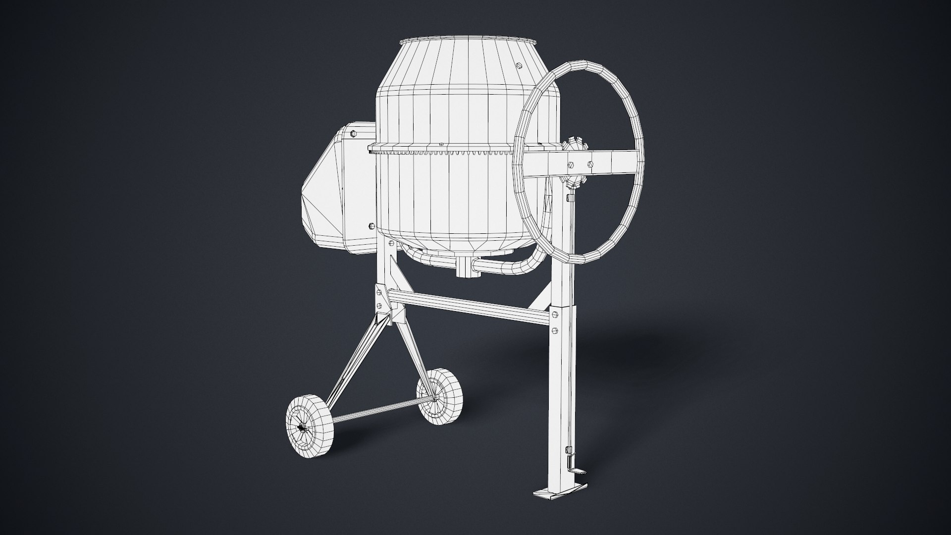 3D portable concrete mixer gameready https://p.turbosquid.com/ts-thumb/P0/HW2qUP/r2AoKbd2/wire4/png/1601203075/1920x1080/fit_q87/e20b83c8b05c755b607a21bf5332fe7183be6789/wire4.jpg