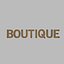 Boutuque-Zeichen mit Birne