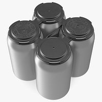 Reusable 4 Pack Soda Can Plastic Holder