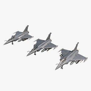 Dassault Rafale Collection Fully Textured - Rigged-High Resolution Cocpit