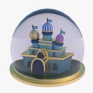 3D model Fantasy Castle Snow Globe Miniature