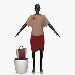 3D clothing seth red model