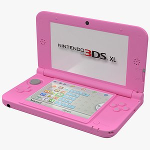 nintendo xl pink 3d model